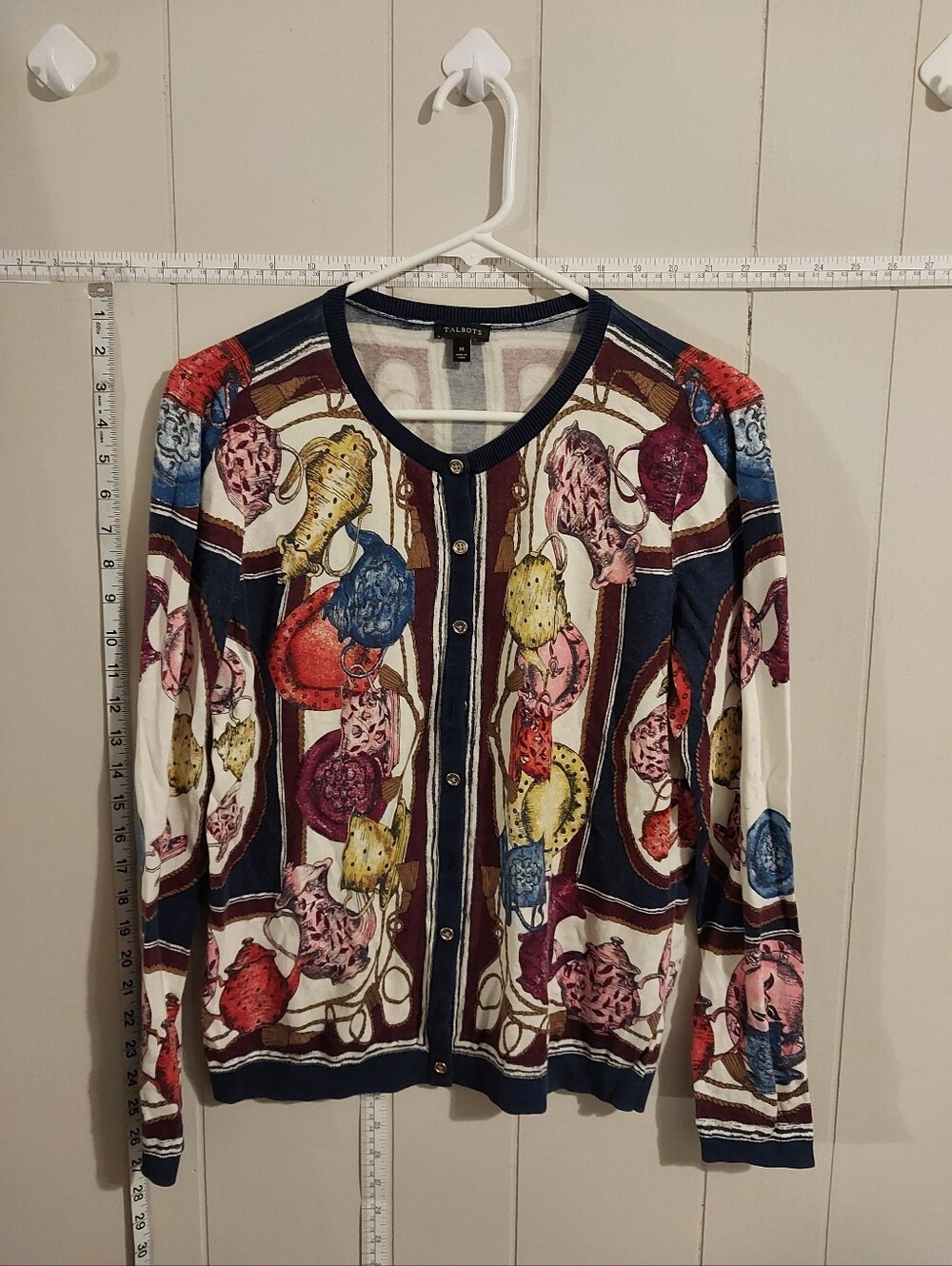 Talbots Tea Party Charming Cardiagan Size M